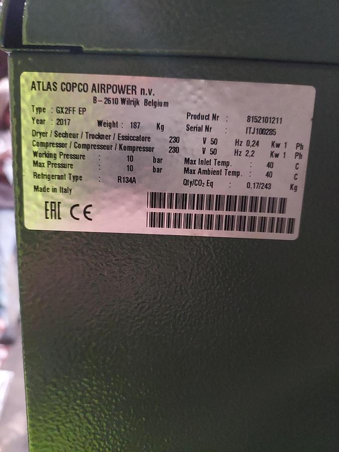 Used Atlas Copco GX2 FF