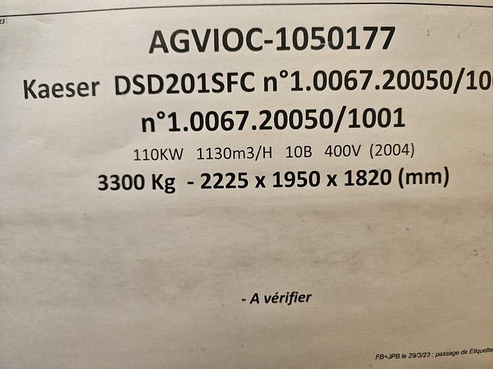 Used 2004 KAESER DSD201 SFC