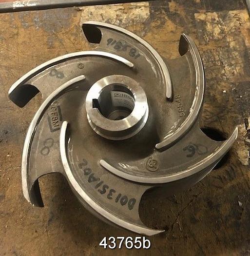 Unused Goulds 3175 6x8x12 Stainless Steel Impeller, 6-Vane, 12" Diameter (NEW) #43765