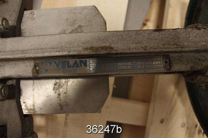 Used Velan 4" Hand Operated Knife Gate Valve #36247
