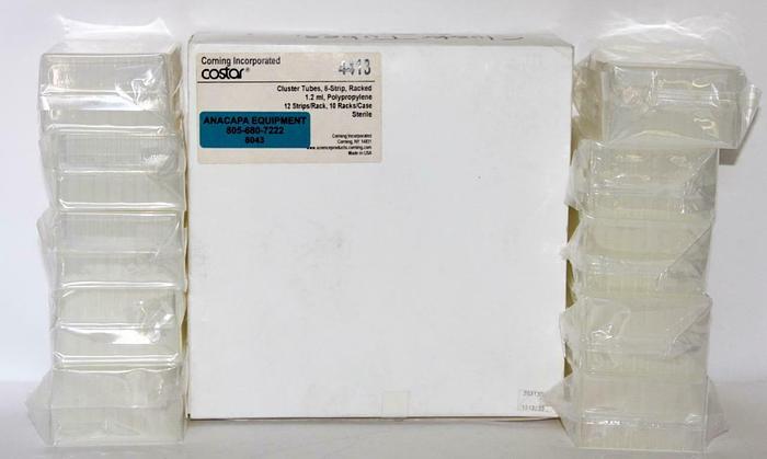 Costar 4413, 96-Well Cluster Tubes, 8-Strip, Racked 1.2ml, New Lot of 120 (8043)