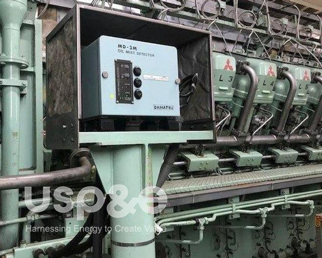 Used 11.4 MW 2003 Used Mitsubishi 18KU30GA Natural Gas Generator Set