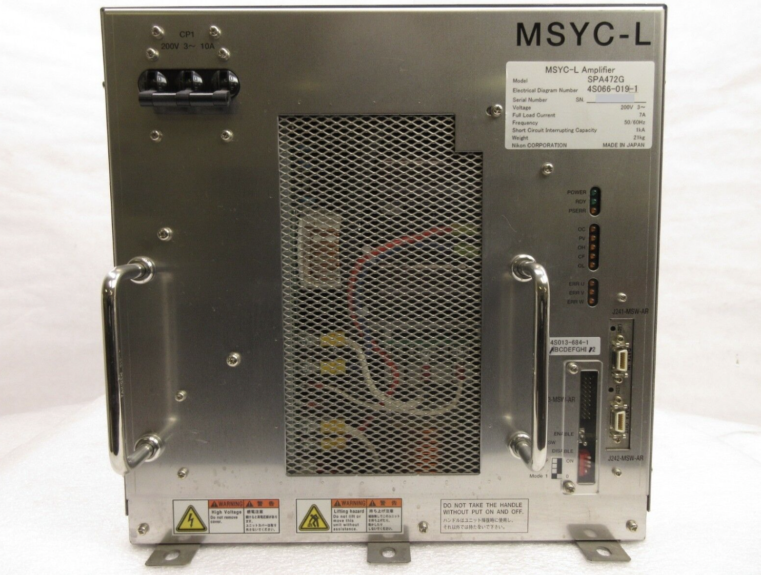 Used Nikon 4S066-019-1 MSYC-L Amplifier SPA472G 4S016-684-1 Used Working