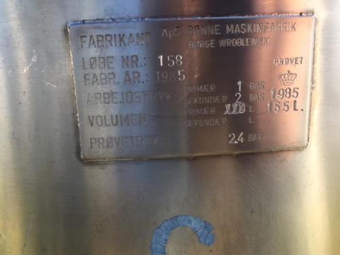 Used 155 liter pressure tank