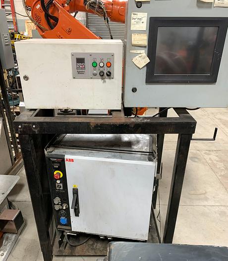 Used ABB IRB 2400 ROBOTIC ARC WELDING CELL WITH DUAL ABB IRBP 2000L DUAL TRUNNIONS