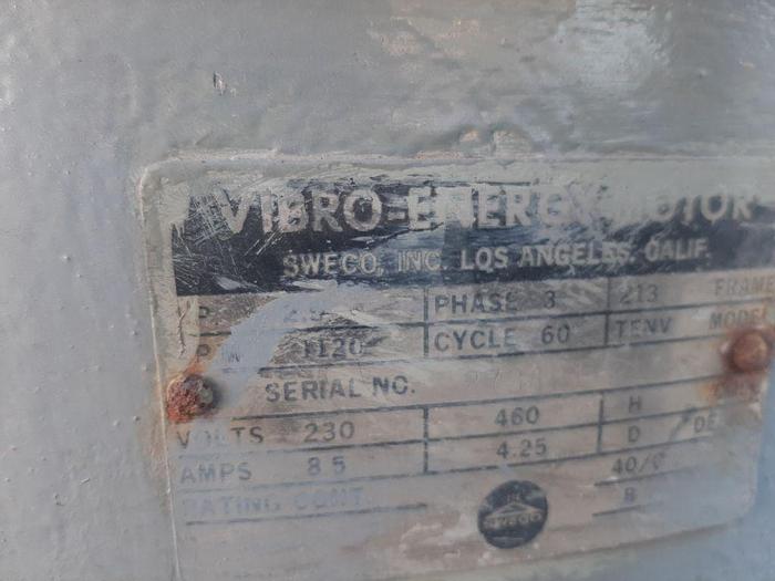 Used Scren, Sweco, 48", S/st, Single Deck, 2.5 HP #S744349