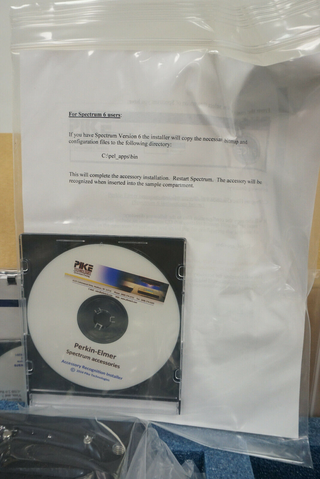 Pike GladiATR Vision Diamond ATR Sample View Video/PC Connection Perkin Elmer