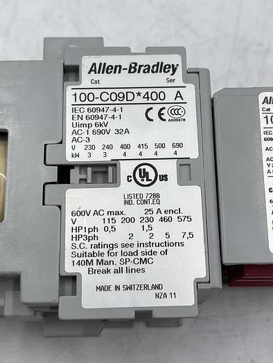 Used Allen-Bradley 100-C09D*400 Ser A 100S-F Ser B 
