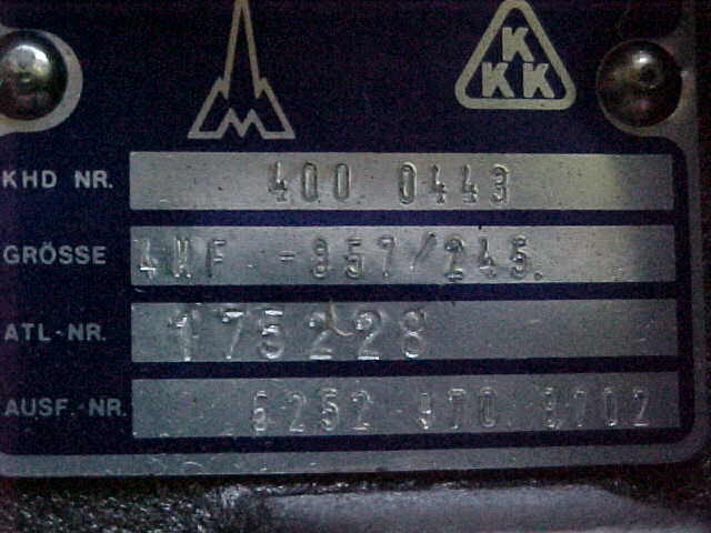 Used KKK 4MF-857/245