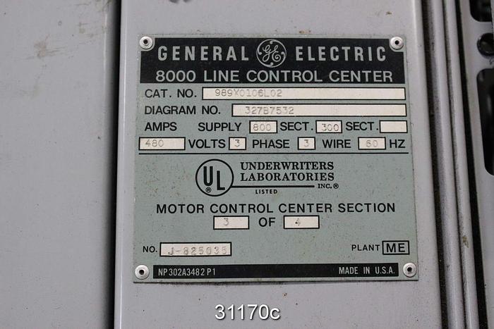 Used General Electric 8000 Line Control Center #31170