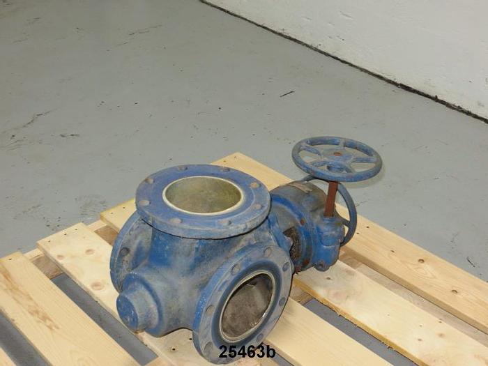 Used Dezurik 2005747 3 Way Valve, 6", Body Stainless Steel, Seat 56, Temperature 250 Degrees F #25463