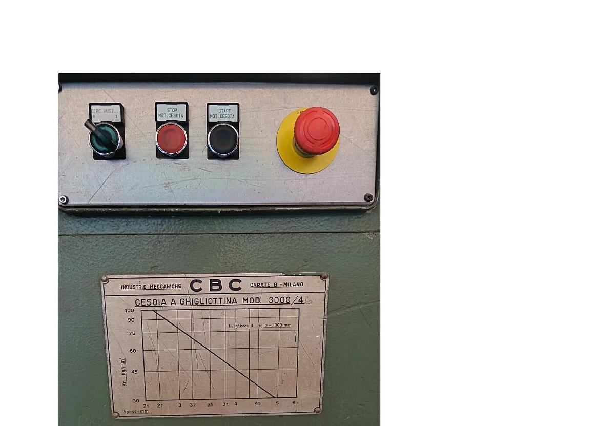 Usato CESOIA CBC 3000 X 4 MECCANICA A FRIZIONE PNEUMATICA