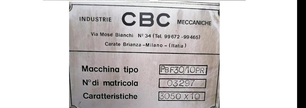 Usato CESOIA CBC 3000 X 10 MECCANICA, FRIZIONE PNEUMATICA
