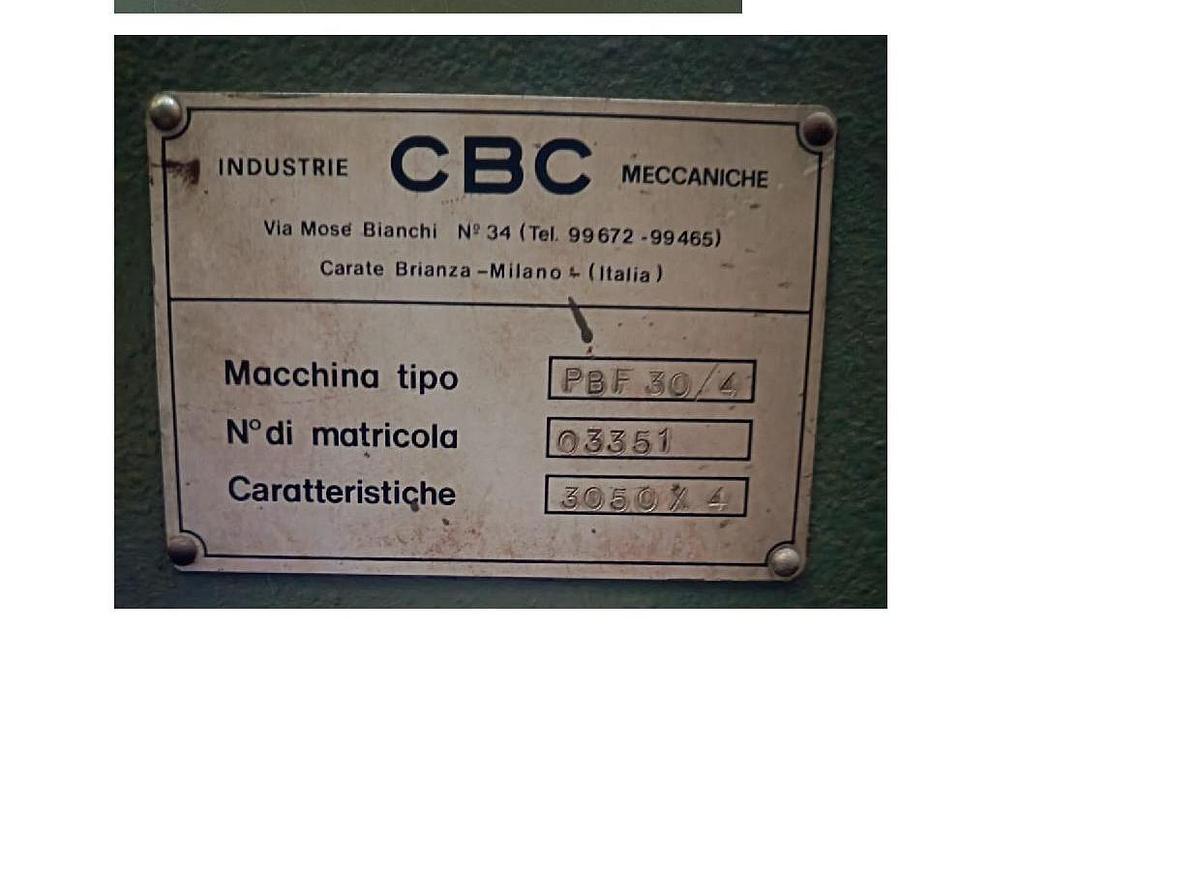 Usato CESOIA CBC 3000 X 4 MECCANICA A FRIZIONE PNEUMATICA