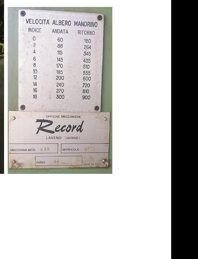 Usato MASCHIATRICE RECORD M35 USATA COMPLETA FUNZIONANTE