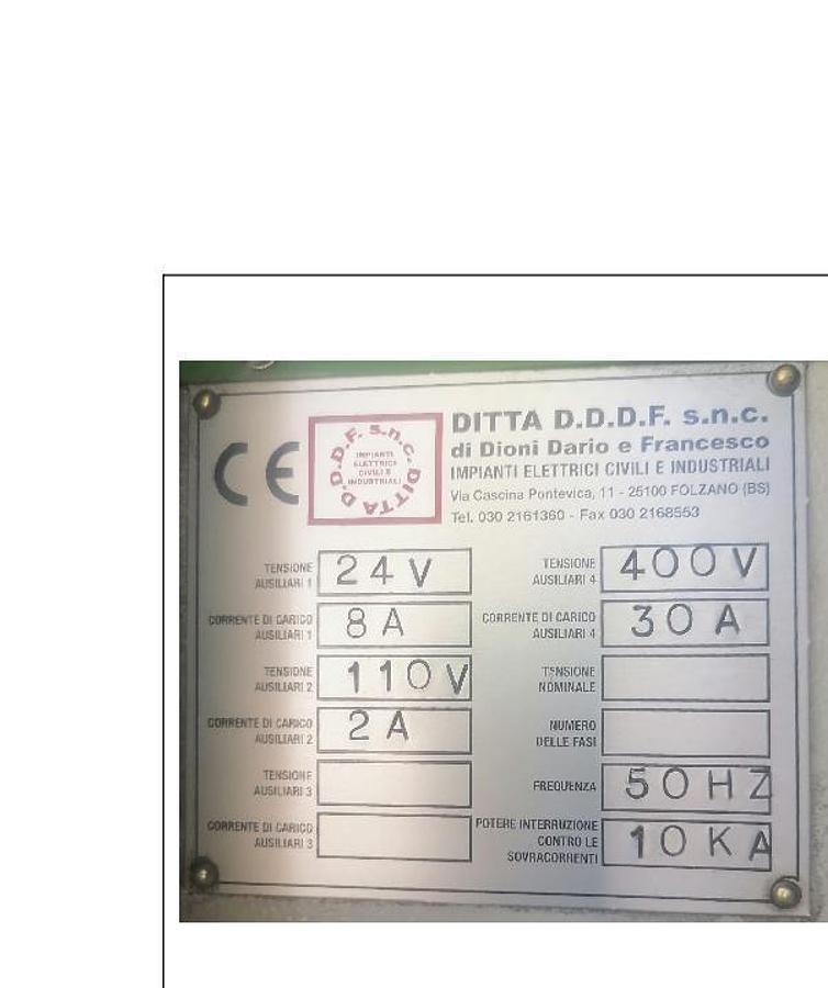 Usato PRESSA IDRAULICA A 2 SPALLE DA 200 TON (DA VERIFICARE)