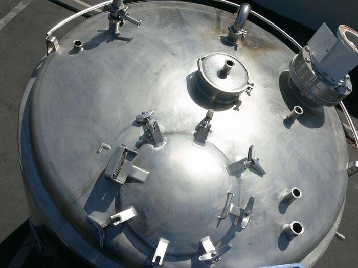 Used Paul Mueller 4000 Liter SS Jacketed Reactor w/ Agitator 50 PSI FV &100 PSI