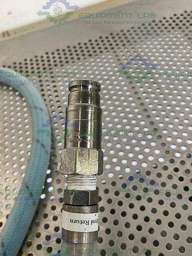 Used 74" Flexible Hose w/ Parker F9-502-8FP Hydraulic Quick Connect Hose Coupling