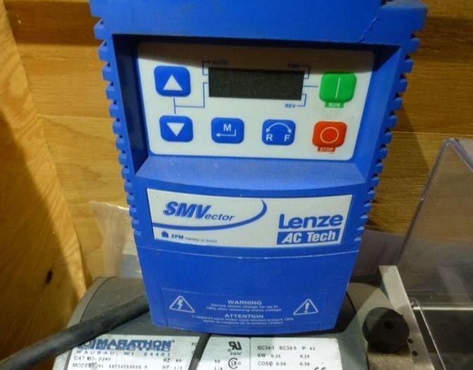 Used CUSTOM TABLETOP REWINDER WITH MARATHON MOTOR AND LENZE AC TECH DRIVE