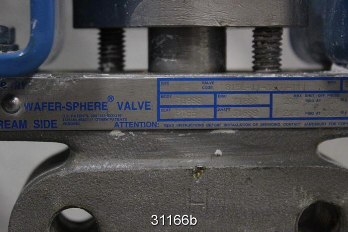 Used Neles Jamesbury 815L-11-3600-TT 4" Hand Operated Butterfly Valve #31166