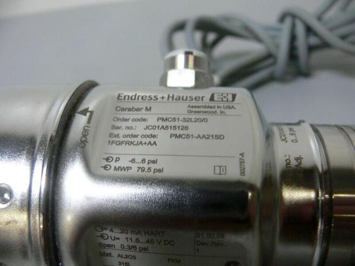 Used Endress Hauser Pressure Transmitter Cerabar M PMC51 - 32L20/0