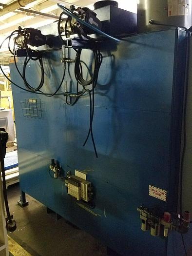 Used 2007 Acubuilt lathe welder Miller power supplies, rotating fixture allen Bradley