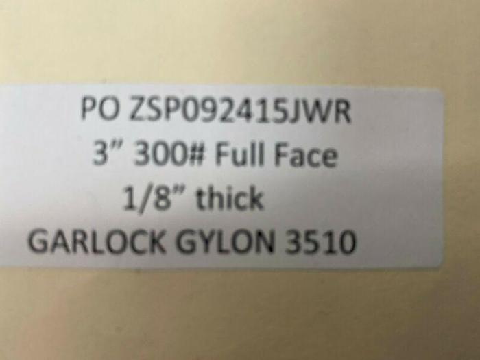 Used Lot of 2 - Garlock Gylon 3510 1/8" Thick Gasket w/ 3.5" ID & 8.5" OD