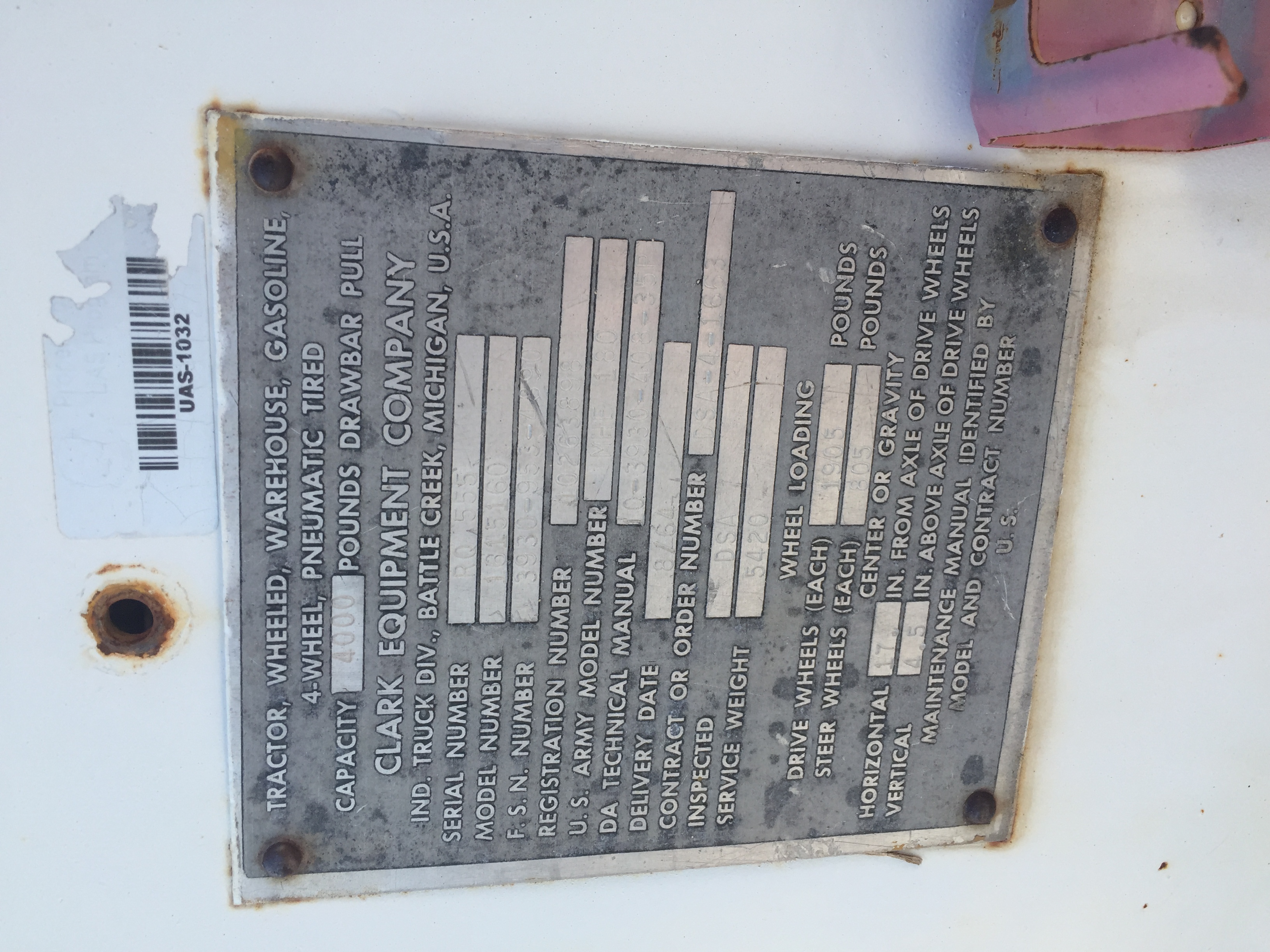 Used Clark Model 1615160 Baggage Tractor / Airplane Tug