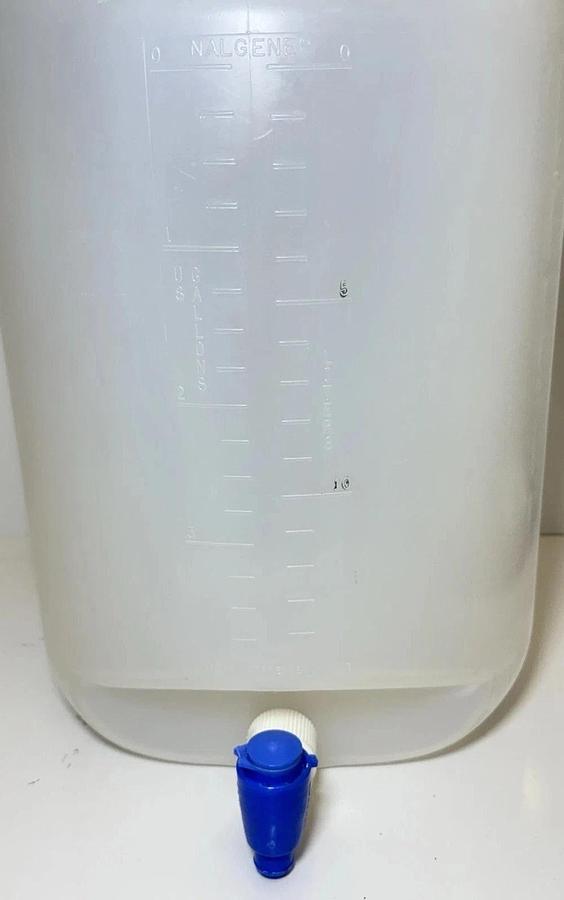Used Nalgene 5.5 Gallon /20L Autoclavable Polypropylene Carboy with Spigot & Cap