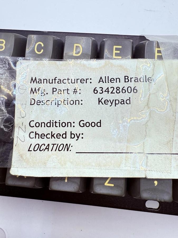 Used Allen Bradley 634286-06 Keyboard Keypad