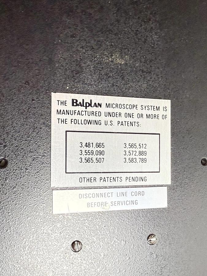 Used Bausch & Lomb Balplan Binocular Microscope with Power cord