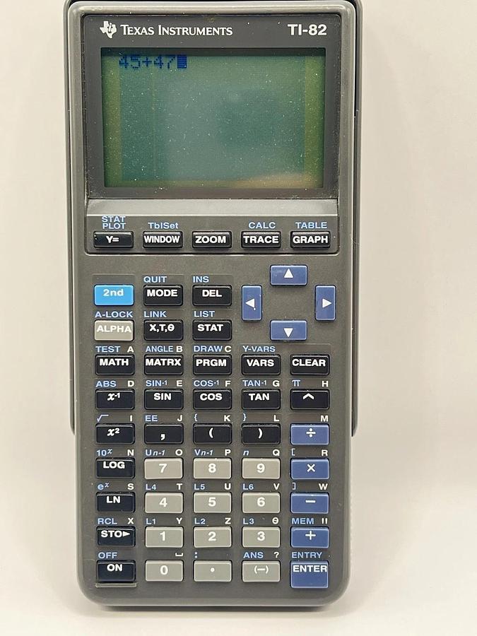 Used Texas Instrument TI 82 Graphing Calculator - Tested Working