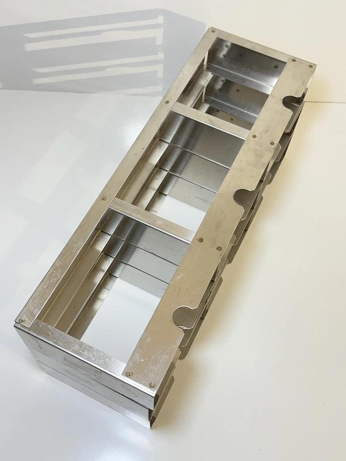 Used [Lot of 3] 3-Drawer Stainless Steel Cryo Freezer Strorage Rack Casette