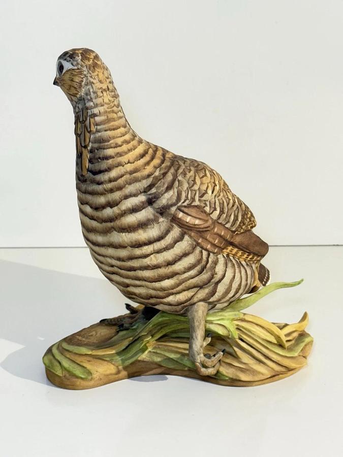 Used Boehm Limited Edition Porcelain Figurines - Pair of Lesser Prairie Chickens
