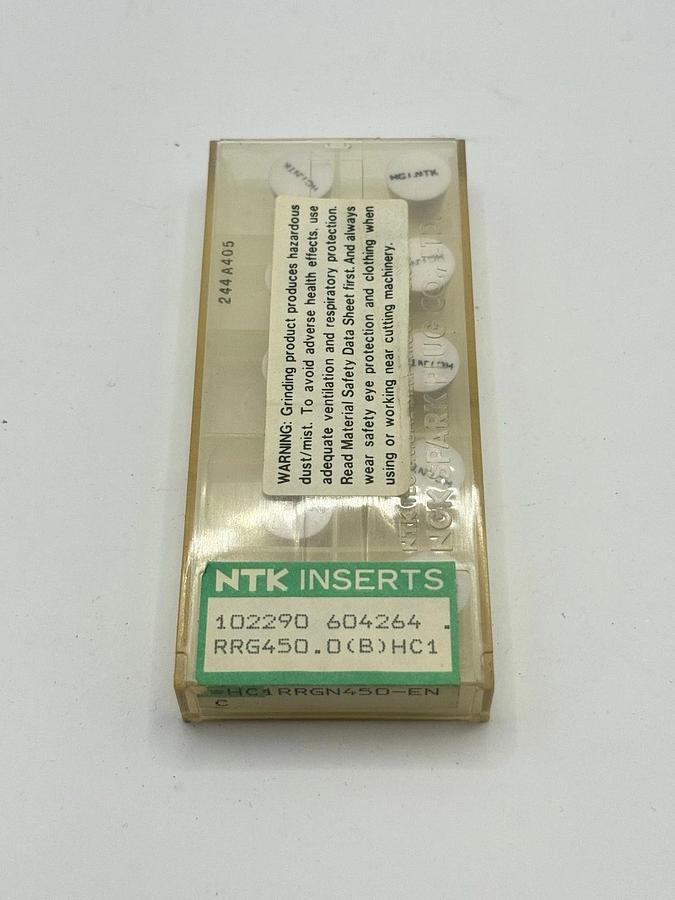 Used NTK Turning Inserts white Ceramic HC1RRGN250-ENC