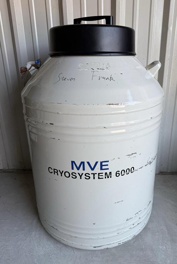 Used MVE CryoSystem 6000 Liquid Nitrogen Storage Tank – 175L LN2 Dewar – Holds 6000 V