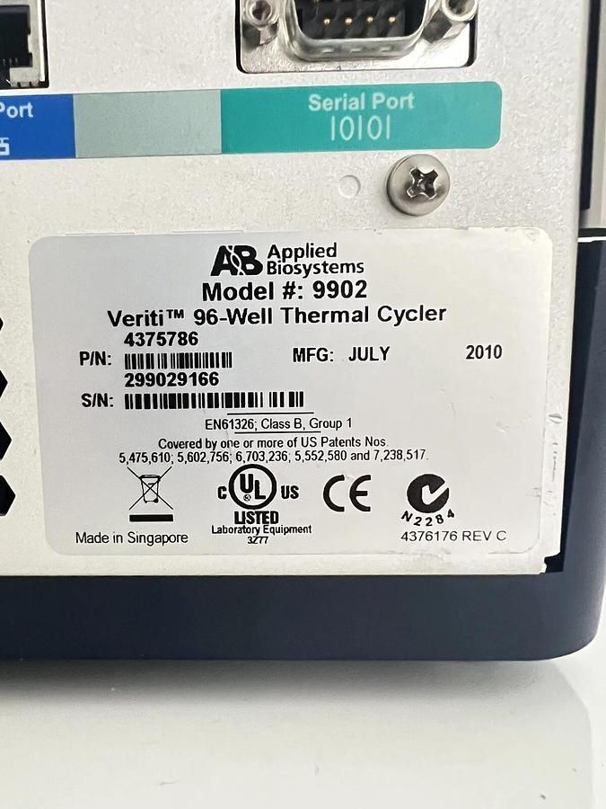 Used Applied Biosystems Veriti 96-well Thermal Cycler PCR - 9902