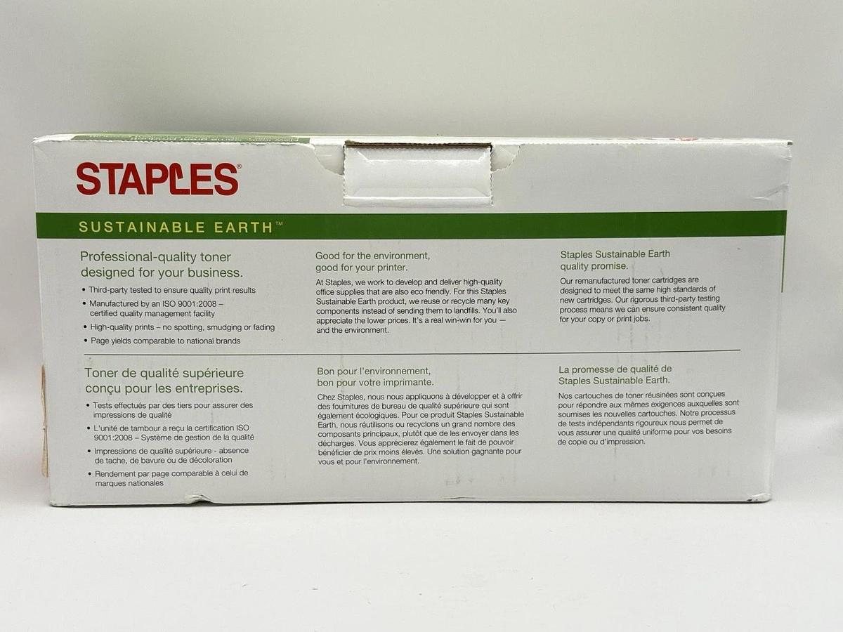 Used Staples Sustainable Earth SEB2025BR Laser Toner Cartridge 885941 Black HP CC530A