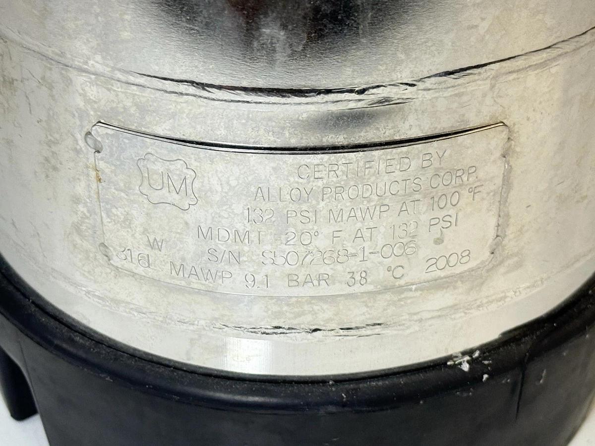 Used UM Alloy Products Corp Pressure Vessel Autoclave Tank (MDMT -20Deg F at 132PSI)