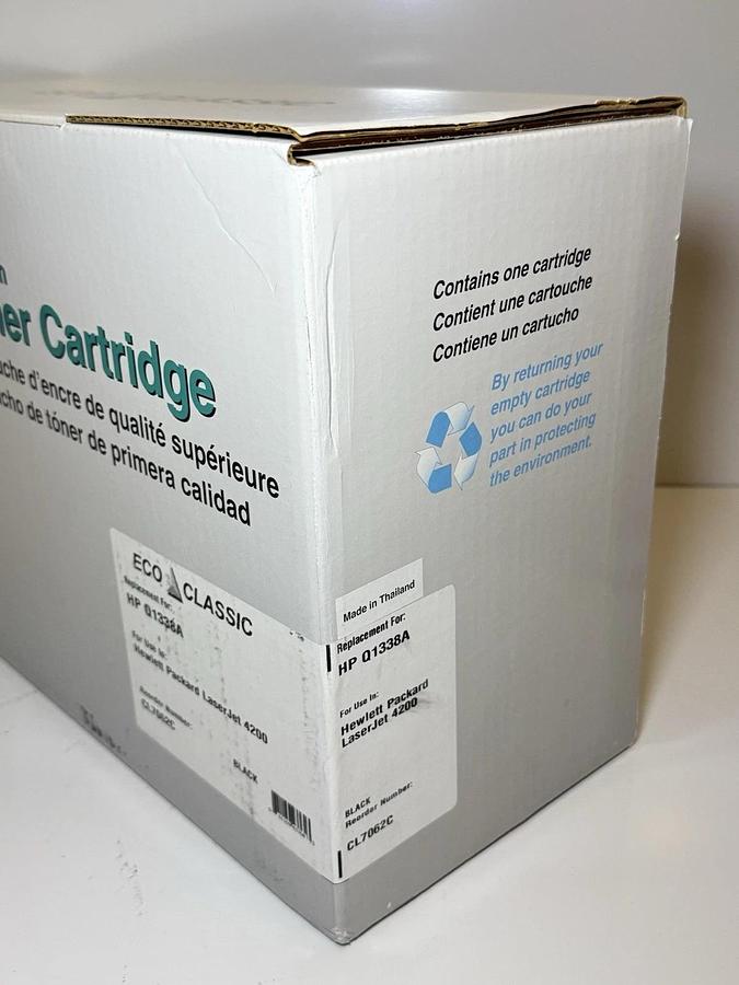Used Eco Classic Black Toner Cartridge CL7062C (HP Q1338A) Hewlett Packard LaserJet