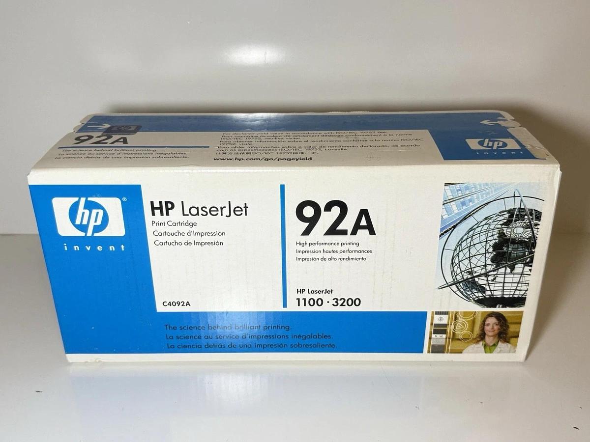 Used New HP 92A LaserJet Toner Cartridge- Black (C4092A) 845925042878