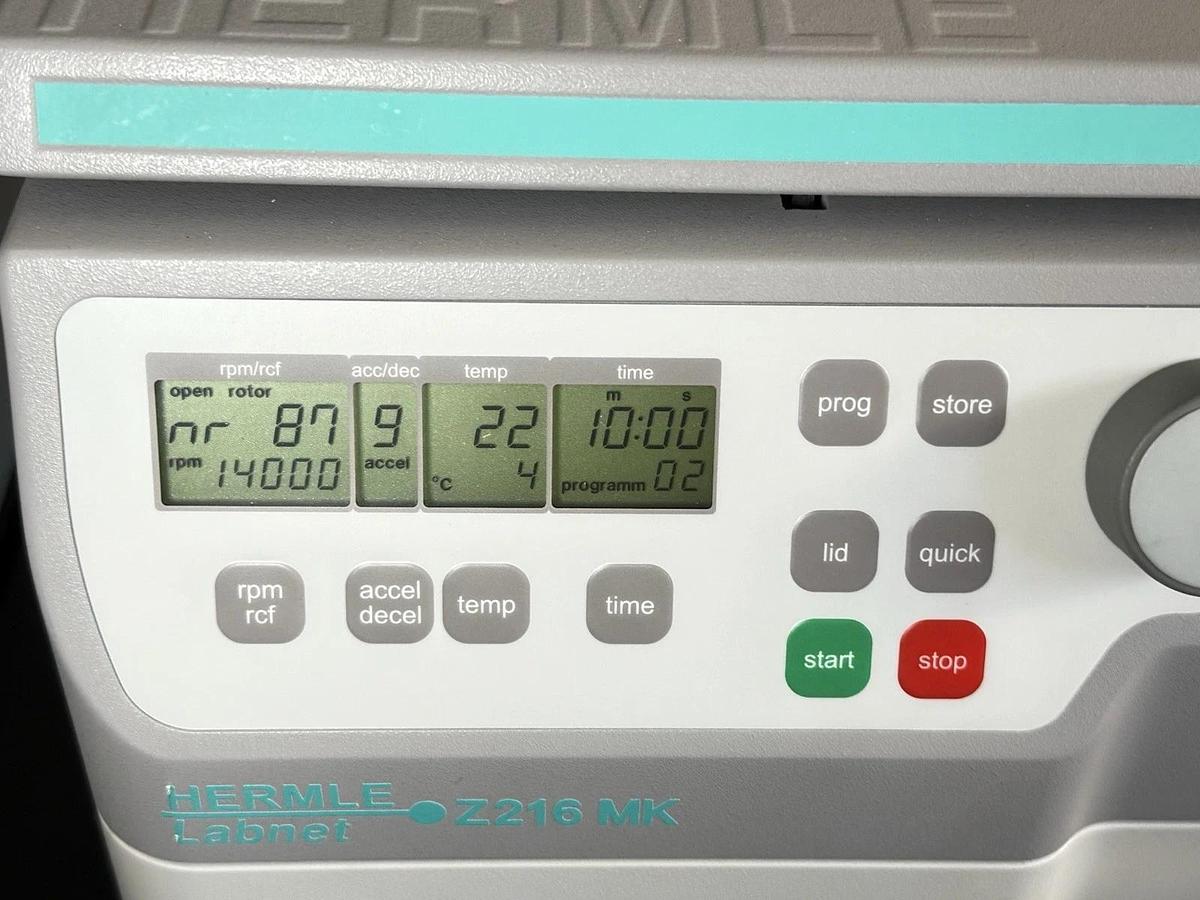 Used Hermle Labnet Z216 MK Refrigerated Centrifuge w/ Rotor