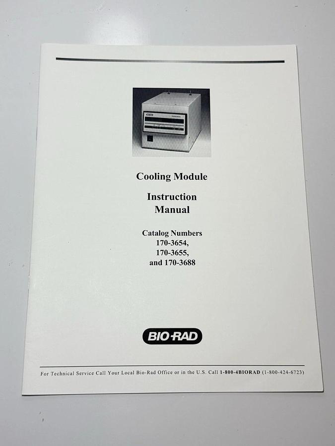Bio-Rad Cooling Module 170-3654 170-3655 170-3688 - Manual / Guide