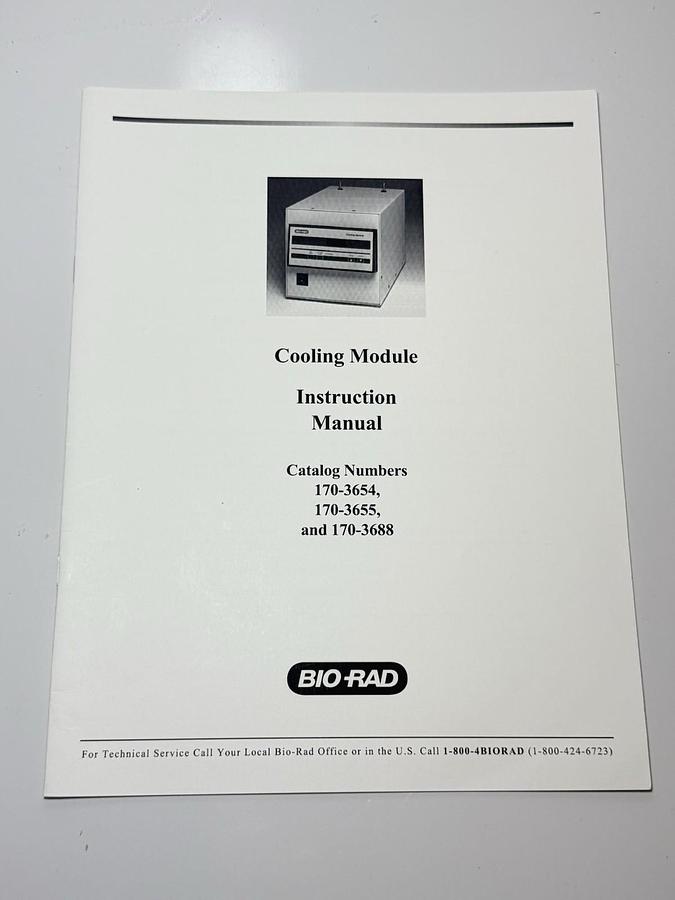 Bio-Rad Cooling Module 170-3654 170-3655 170-3688 - Manual / Guide