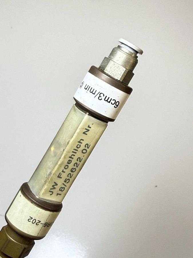 Used JW Froehlich Leak Orifice - OR6-202 (6cm 3/min @ 1.4 bar) 18/52622.02