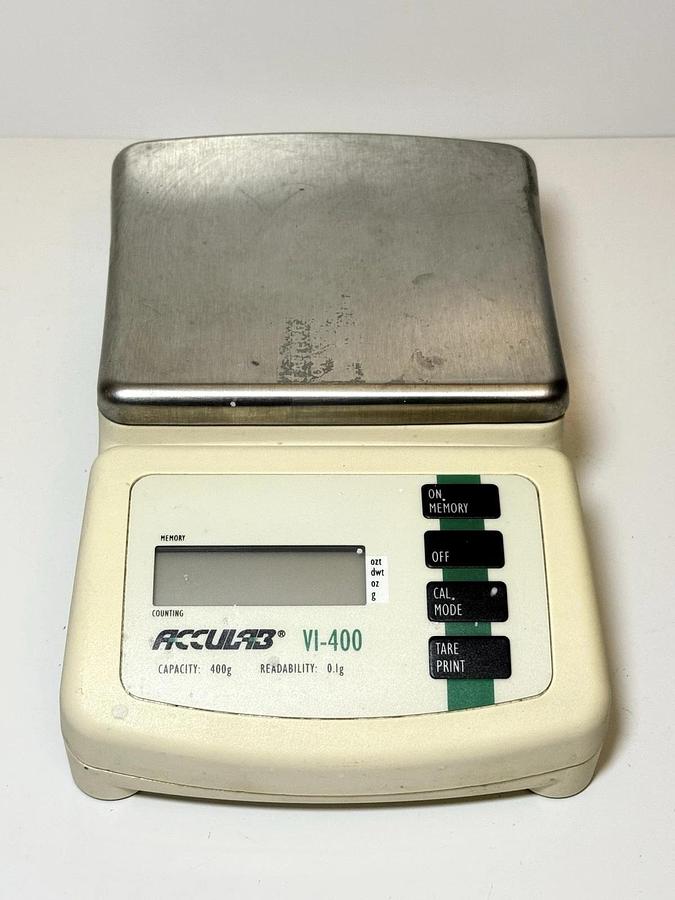 Used Acculab VI-400 Mini Portable Balance Scale, capacity 400g