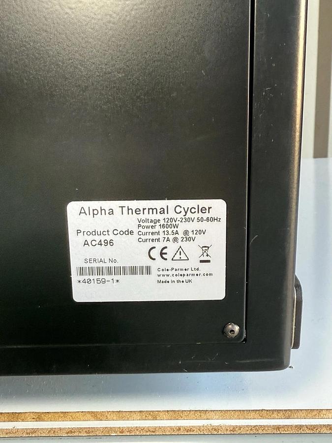 Used Cole-Palmer PCR Max Alpha Thermal Cycler AC496
