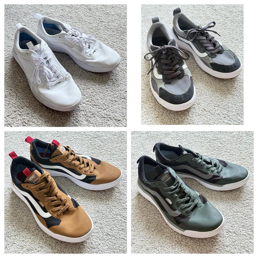 Used (LOT of 4) Vans Mens Sz 11.5 Ultra Range Shoes - Brown, Green, Gray, White