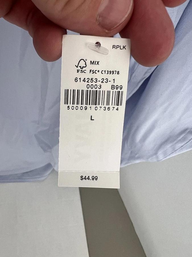 Old Navy Shirt Mens Large Slim Fit Signature Stretch Button Up - Never Worn