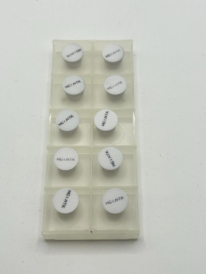 Used NTK Turning Inserts white Ceramic HC1RRGN250-ENC